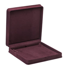 Rich Suede Necklace Box, Ornate Collection Necklace OR80-BY Burgundy 12 allurepack