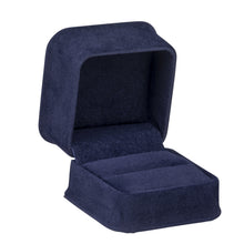 Rich Suede Ring Box, Ornate Collection Ring OR10-NB Navy Blue 12 allurepack