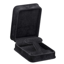 Rich Suede T-Style Earring Box, Ornate Collection Earring OR25-BK Black 12 allurepack