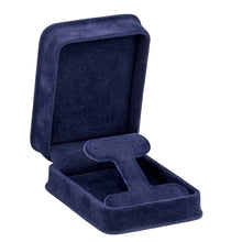 Rich Suede T-Style Earring Box, Ornate Collection Earring OR25-NB Navy Blue 12 allurepack
