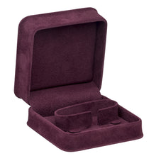 Rich Suede Watch/Bangle Box, Ornate Collection Bangle OR60-BY Burgundy 12 allurepack