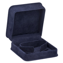 Rich Suede Watch/Bangle Box, Ornate Collection Bangle OR60-NB Navy Blue 12 allurepack