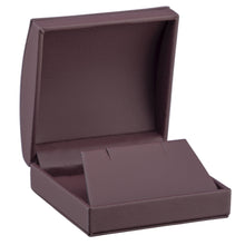 Roll Top Leatherette Large Earring/Pendant Box with outer Bow Box, Splendor Collection Pendant SP50-BY Burgundy 12 Allurepack