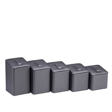 Set of 5 Ring Clip Stands, Allure Leatherette Display Collection Ring D172-GR Steel Grey 1 allurepack