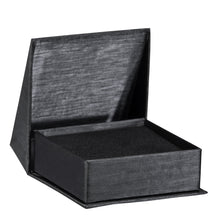 Silk Brushed Paper Earring/Pendant Box, Glamour Collection Earring GM23-BK Black 12 allurepack