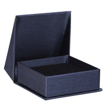 Silk Brushed Paper Earring/Pendant Box, Glamour Collection Earring GM23-NB Navy Blue 12 allurepack