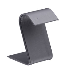Small Arc Fold Over Earring Stand, Allure Leatherette Display Collection Earring D254-GR Steel Grey 1 allurepack