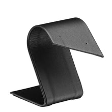 Small Sliced Foldover Earring Stand, Allure Leatherette Display Collection Earring D251-BK Black 1 allurepack