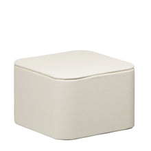 Small Square Pedestal, Allure Leatherette Display Collection Riser D911-CR Cream 1 allurepack