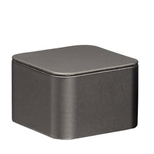 Small Square Pedestal, Allure Leatherette Display Collection Riser D911-GR Steel Grey 1 allurepack