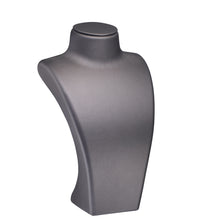 Small Tall Neck, Allure Leatherette Display Collection Neck D853-GR Steel Grey 1 allurepack