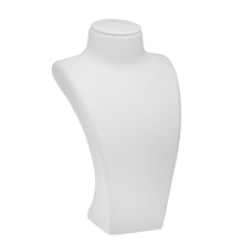 Small Tall Neck, Allure Leatherette Display Collection Neck D853-WT White 1 allurepack