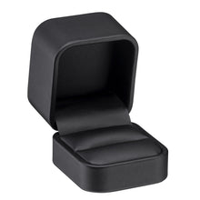 Soft Leatherette Ring Box, Classic Collection Ring CL10-BK Black 12 allurepack