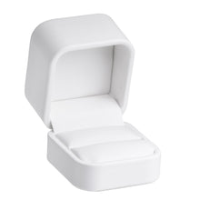 Soft Leatherette Ring Box, Classic Collection Ring CL10-WT White 12 allurepack