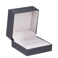 Soft Touch Dual Ring Box with Sleeve, Vogue Collection Ring VG10-GR Dark Grey 12 allurepack