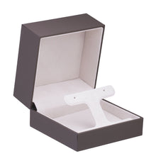 Soft Touch T-Style Earring Box with Sleeve, Vogue Collection Earring VG25-BN Brown 12 allurepack