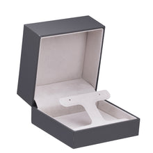 Soft Touch T-Style Earring Box with Sleeve, Vogue Collection Earring VG25-GR Dark Grey 12 allurepack