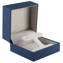 Soft Touch T-Style Earring Box with Sleeve, Vogue Collection Earring VG25-NB Navy Blue 12 allurepack