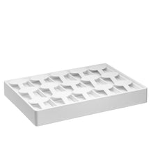 Stackable 15 Long Earring T- Bar Large Tray , Allure Leatherette Trays Showcasetray DTL21-WT White 1 allurepack