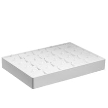 Stackable 25 Earring Pad Large Tray, Allure Leatherette Trays Showcasetray DTL20-WT White 1 allurepack