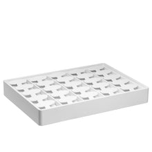 Stackable 25 Short Earring T-Bar Large Tray, Allure Leatherette Trays Showcasetray DTL25-WT White 1 allurepack