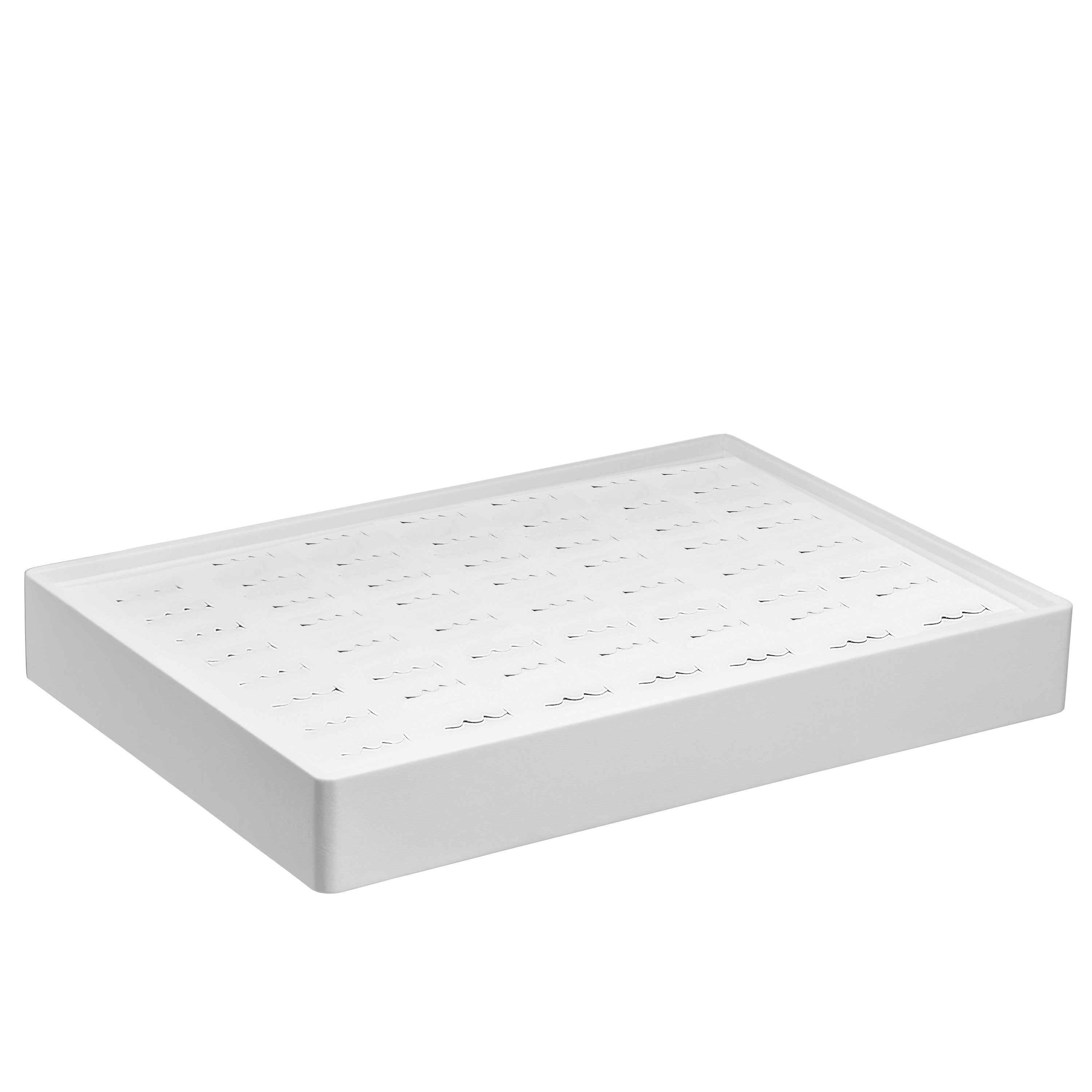 Tray Form Slot In Large Stackable Ring Tray with Foam Slots for 56 Rings