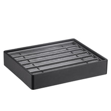 Stackable 6 Bracelet Small Tray, Allure Leatherette Trays Showcasetray DTS46-BG Black / Grey 1 allurepack