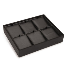 Stackable 6 Large Pendant/ Earring Pad Tray, Allure Leatherette Trays Showcasetray DTS32-BG Black / Grey 1 allurepack