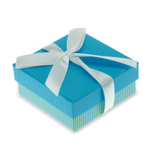 Striped Bow Bangle Box, Flourish Collection Bangle FL65-BL Blue 24 500 allurepack