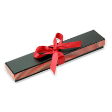 Striped Bow Bracelet Box, Flourish Collection Bracelet FL40-RD/BK Red/Black 24 500 allurepack