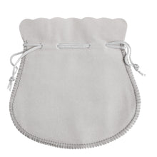 Suede Bell Luxury Pouch Large Pouch PO45-LG Light Grey 24 allurepack