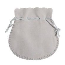 Suede Bell Luxury Pouch Small Pouch PO33-LG Light Grey 24 allurepack