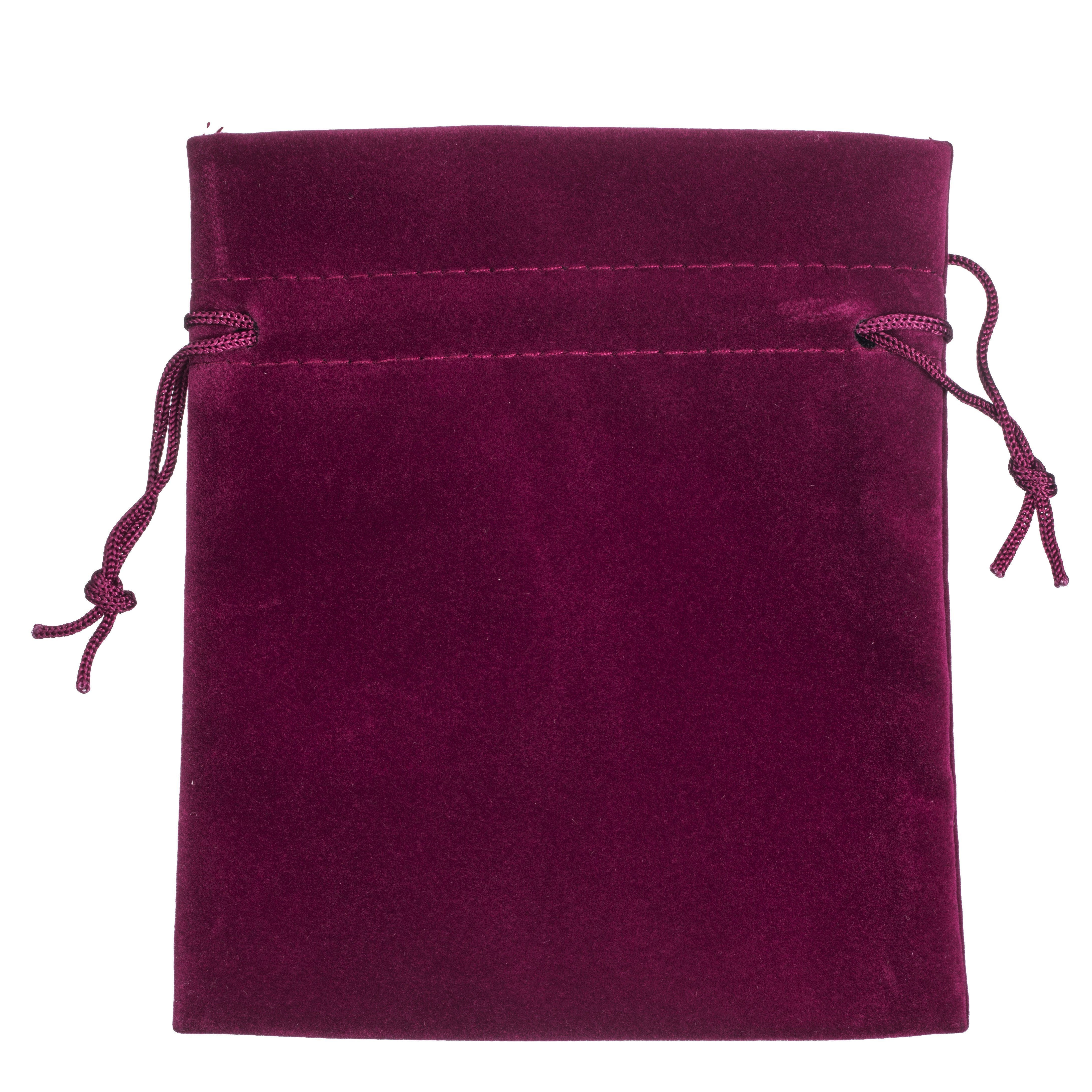 Large Drawstring Rectangular Velveteen Jewelry Pouches Wholesale