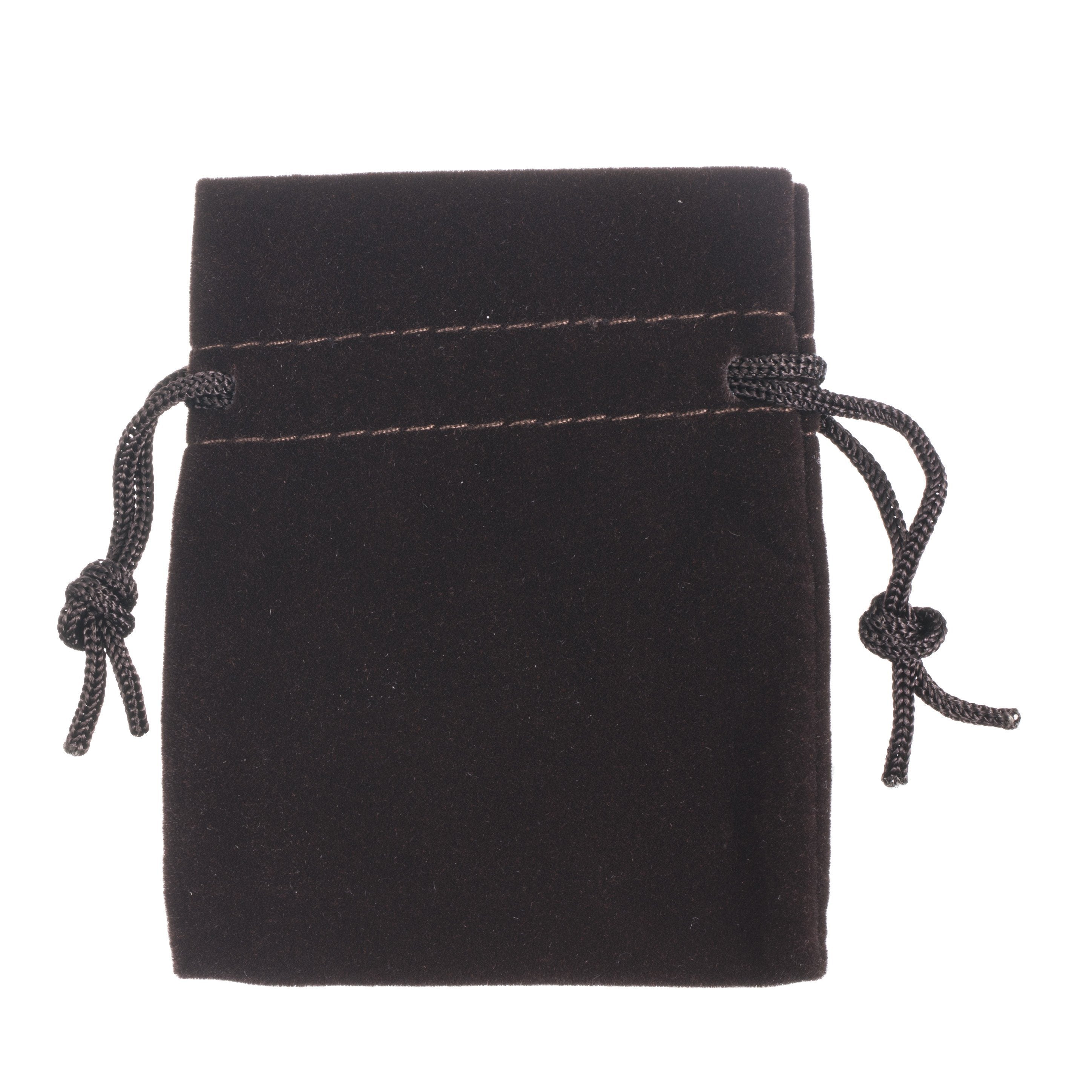 X-Small Drawstring Rectangular Velveteen Jewelry Pouches Wholesale