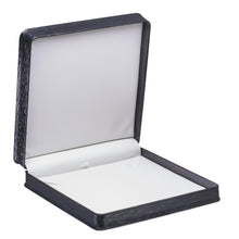 Textured Leatherette Necklace Box, Exquisite Collection Necklace EX80-BK Black 12 allurepack