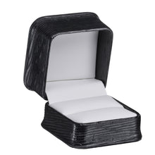 Textured Leatherette Ring Box, Exquisite Collection Ring EX10-BK Black 12 allurepack
