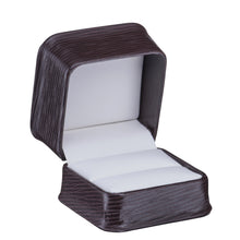 Textured Leatherette Ring Box, Exquisite Collection Ring EX10-BN Brown 12 allurepack