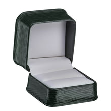 Textured Leatherette Ring Box, Exquisite Collection Ring EX10-GN Green 12 allurepack