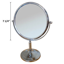 Two Sided Chrome Plated Mirror - One Side 2X Magnification Mirrors allurepack