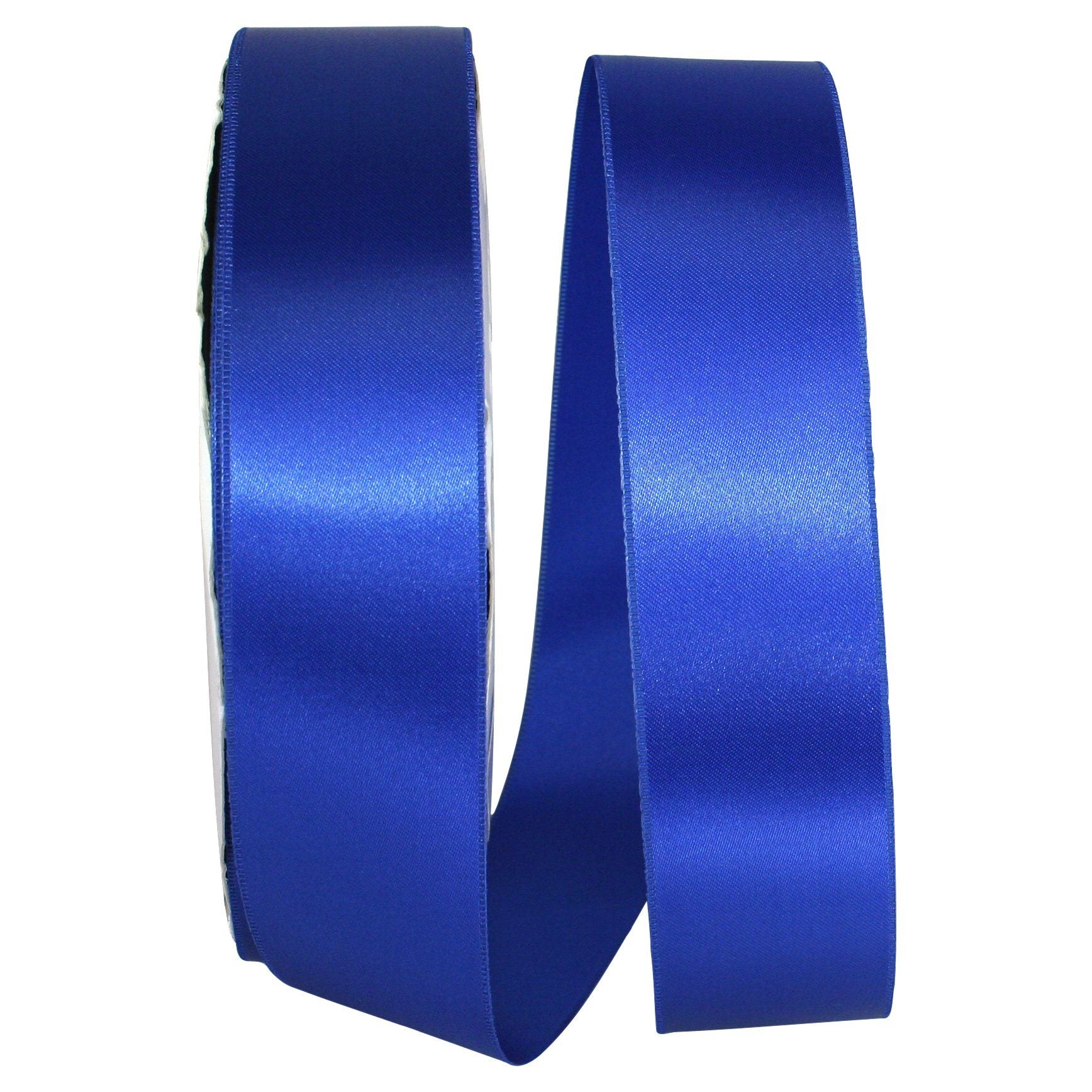 Quhora 1-12 x 100 Yards Satin Ribbon - Wide Silk Deep Blue Ribbon with  Spool