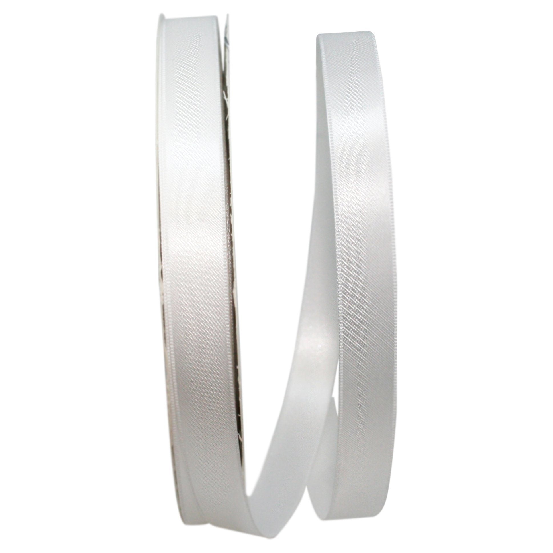 Silver Double Faced Satin Ribbon, 5/8x100 Yards