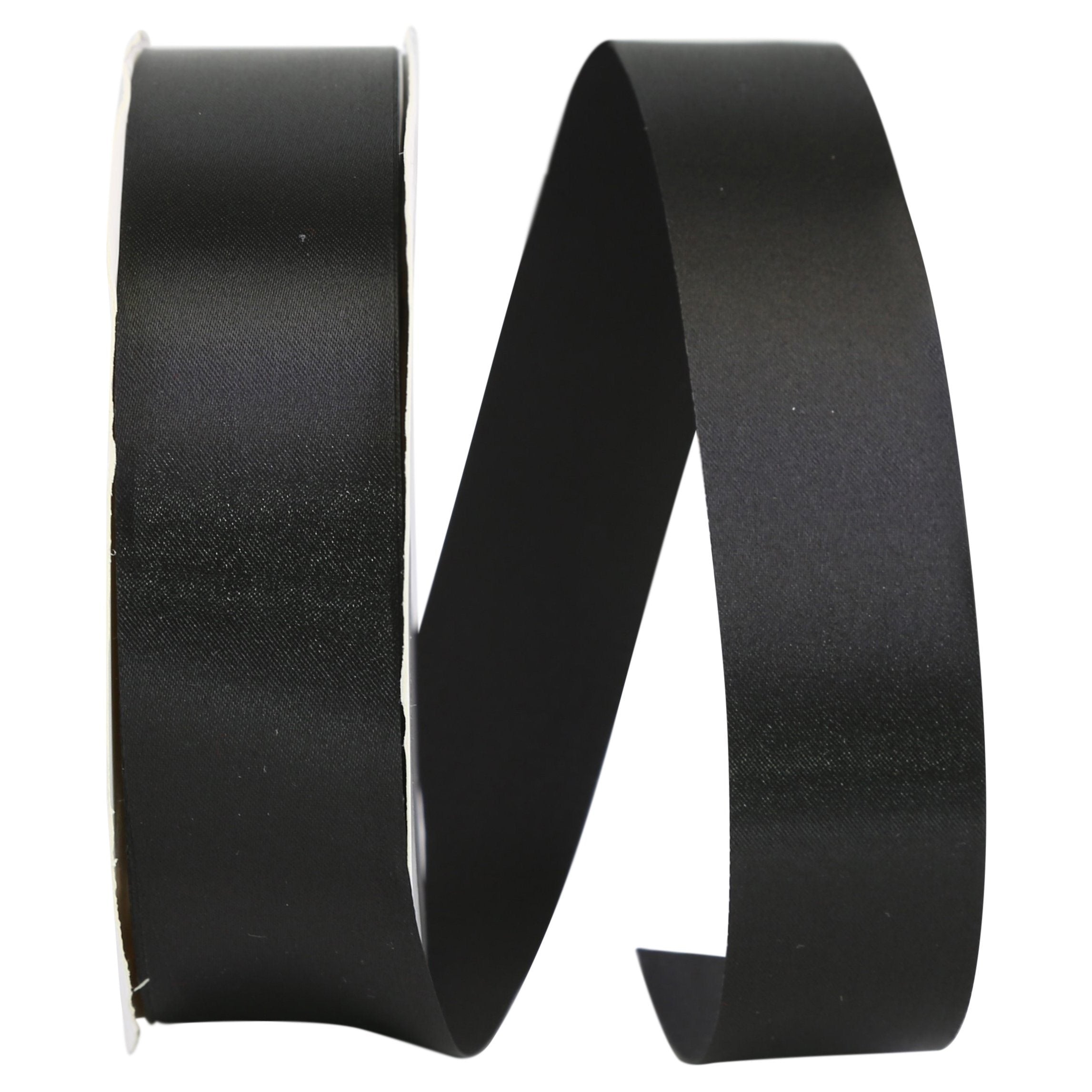 Rool Ribon Black Satin Ribbon Roll