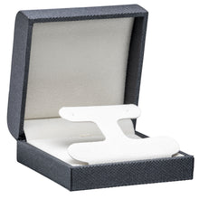 Weave Texture Large T-Style Earring Box, Contemporary Collection Earring CO28-G-GB Grey/Blue 12 allurepack