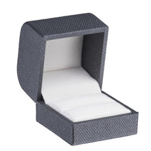 Weave Texture Ring Box, Contemporary Collection ring CO10-GB Grey/Blue 12 allurepack