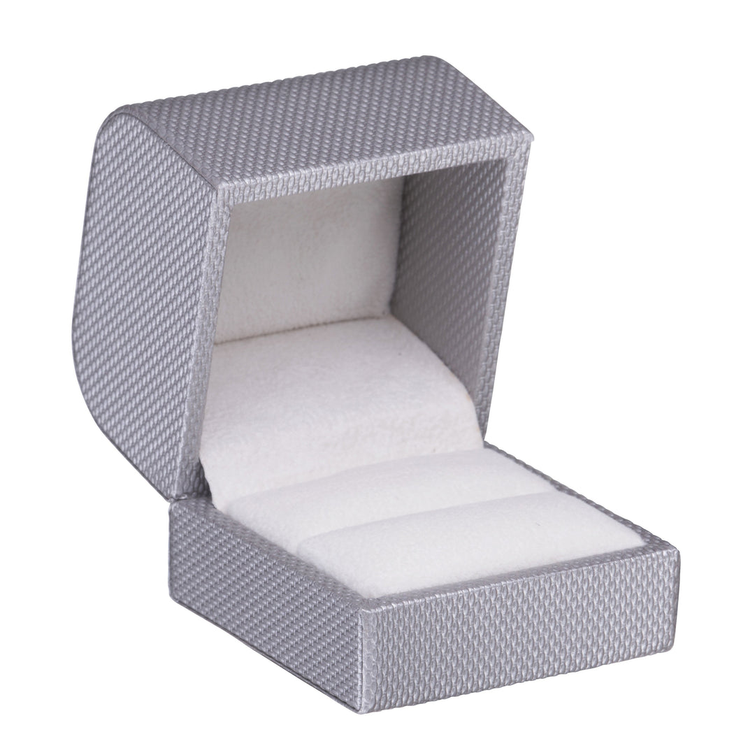 Weave Texture Ring Box, Contemporary Collection ring CO10-SL Silver 12 allurepack