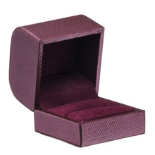 Weave Texture Ring Box, Contemporary Collection ring CO10-WN Wine 12 allurepack