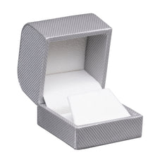 Weave Texture Small Earring Box, Contemporary Collection earring CO20-SL Silver 12 allurepack