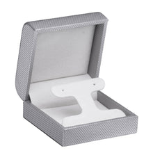 Weave Texture T-Style Earring Box, Contemporary Collection earring CO25-SL Silver 12 allurepack