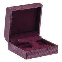 Weave Texture T-Style Earring Box, Contemporary Collection earring CO25-WN Wine 12 allurepack